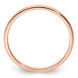 14K Rose Gold 1.2mm Half Round Satin Stackable Band Size 9