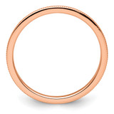 14K Rose Gold 1.2mm Milgrain Stackable Band Size 7.5
