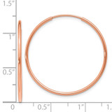 14k Rose Gold 1.2mm Polished Endless Hoop Earrings - XY-29032749-8037