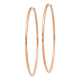 14k Rose Gold 1.2mm Polished Endless Hoop Earrings - XY-35A973EC-6633