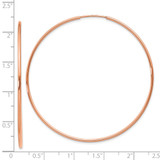 14k Rose Gold 1.2mm Polished Endless Hoop Earrings - XY-7AFBC994-5544