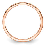 14K Rose Gold 1.2mm Twisted Wire Pattern Stackable Band Size 10