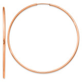 14k Rose Gold 1.5mm Polished Endless Hoop Earrings - TF-0380FB98-8073
