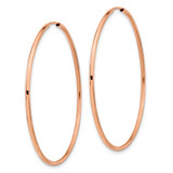 14k Rose Gold 1.5mm Polished Endless Hoop Earrings - TF-316D79D0-2237