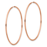14k Rose Gold 1.5mm Polished Endless Hoop Earrings - TF-CD0794B1-7931