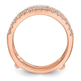 14k Rose Gold 1/2 carat Lab Grown Diamond VS/SI+ G+ Complete Ring Guard