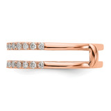 14k Rose Gold 1/2 carat Lab Grown Diamond VS/SI+ G+ Complete Ring Guard