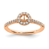 14k Rose Gold 1/2 carat Lab Grown Diamond VS/SI+ G+ Round Complete Halo Engagement Ring