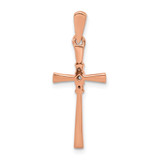 14k Rose Gold 1/20ct. Diamond Cross Pendant