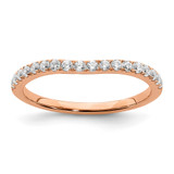 14k Rose Gold 1/3 carat Lab Grown Diamond VS/SI+ G+ Complete Wedding Band - RM-D3A16416-5440
