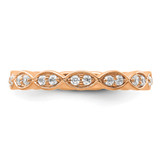 14k Rose Gold 1/4 carat Lab Grown Diamond VS/SI+ G+ Complete Fashion Band