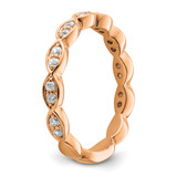14k Rose Gold 1/4 carat Lab Grown Diamond VS/SI+ G+ Complete Fashion Band