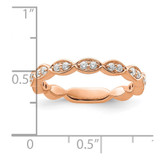 14k Rose Gold 1/4 carat Lab Grown Diamond VS/SI+ G+ Complete Fashion Band