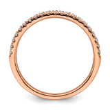 14k Rose Gold 1/4 carat Lab Grown Diamond VS/SI+ G+ Complete Wedding Band - RM-BD77CA10-7062