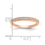 14k Rose Gold 1/6 carat Lab Grown Diamond VS/SI+ G+ Complete Size 7 Wedding Band