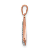 14k Rose Gold 1/6ct. Diamond Double Triangle Pendant