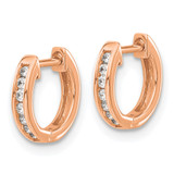 14k Rose Gold 1/8 carat Lab Grown Diamond VS/SI+ G+ Complete Hinged Hoop Earrings - EM-4EED4776-2719