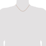 14K Rose Gold 16 inch 1.7mm Solid Polished Spiga with Lobster Clasp Chain