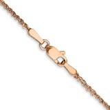 14K Rose Gold 18 inch  1.7mm Ropa with Lobster Clasp Chain