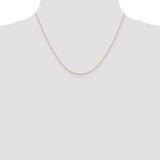 14K Rose Gold 18 inch .5mm Baby Rope with Spring Ring Clasp Chain