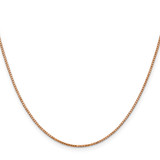14K Rose Gold 18 inch 1.10mm Box Link with Lobster Clasp Chain