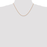 14K Rose Gold 18 inch 1.5mm Diamond-cut Man Made Rope with Lobster Clasp Chain