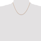 14K Rose Gold 18 inch 1.5mm Diamond-cut Rope with Lobster Clasp Chain