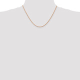 14K Rose Gold 18 inch 1.8mm Diamond-cut Man Made Rope with Lobster Clasp Chain