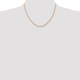 14K Rose Gold 18 inch 2mm Diamond-cut Rope with Lobster Clasp Chain