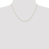 14K Rose Gold 18 inch Carded .5mm Cable Rope with Spring Ring Clasp Chain