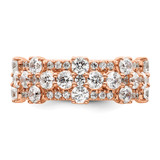 14k Rose Gold 2 1/2 carat Lab Gronw Diamond VS/SI+ G+ Complete Fashion Ring