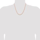 14k Rose Gold 2.75mm Diamond-cut Rope with Lobster Clasp Chain - 02-26544F27-5162