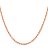 14k Rose Gold 2.75mm Diamond-cut Rope with Lobster Clasp Chain - 02-550E8B47-9330