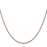 14K Rose Gold 20 inch  1.7mm Ropa with Lobster Clasp Chain