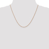 14K Rose Gold 20 inch 1mm Diamond-cut Man Made Rope with Lobster Clasp Chain