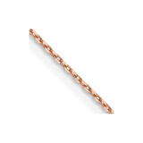 14K Rose Gold 22 inch .8mm Diamond-cut Cable with Lobster Clasp Chain