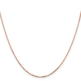 14K Rose Gold 22 inch .95mm Box Link with Lobster Clasp Chain