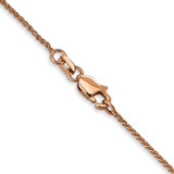14K Rose Gold 22 inch 1.05mm Diamond-cut Spiga with Lobster Clasp Chain