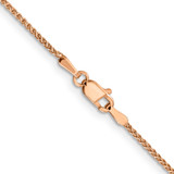 14K Rose Gold 22 inch 1.25mm Diamond-cut Spiga with Lobster Clasp Chain