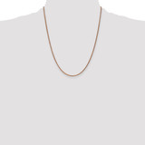 14K Rose Gold 22 inch 1.7mm Diamond-cut Spiga with Lobster Clasp Chain