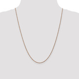 14K Rose Gold 24 inch  1.7mm Ropa with Lobster Clasp Chain