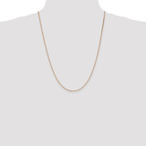 14K Rose Gold 24 inch 1.10mm Box Link with Lobster Clasp Chain