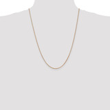 14K Rose Gold 24 inch 1.3mm Box Link with Lobster Clasp Chain
