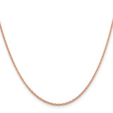 14K Rose Gold 24 inch 1.8mm Diamond-cut Cable with Lobster Clasp Chain