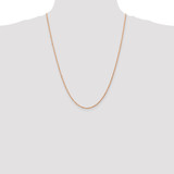 14K Rose Gold 24 inch 1.8mm Diamond-cut Man Made Rope with Lobster Clasp Chain