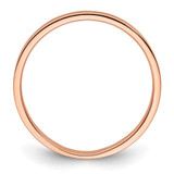14k Rose Gold 2mm Lightweight Flat Wedding Band Size 7.5