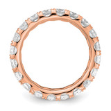 14k Rose Gold 3 carat Lab Grown Diamond VS/SI+ G+ Size 9 Shared Prong Eternity Band
