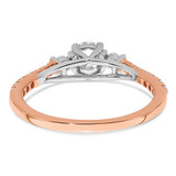 14k Rose Gold 3/4 carat Lab Grown Diamond VS/SI+ G+ Complete Petite Engagement Ring