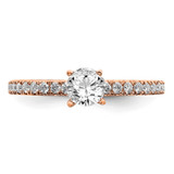 14k Rose Gold 3/4 carat Lab Grown Diamond VS/SI+ G+ Complete Round Engagement Ring