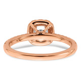 14k Rose Gold 3/4 carat Lab Grown Diamond VS/SI+ G+ Complete Round Halo Engagement Ring - RM-2B17AEC1-2489